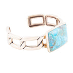 Athena Blue Turquoise Golden Cuff Bracelet - Maven Couture IncBracelets