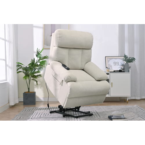 Experience luxury with the oversized power lift recliner chair