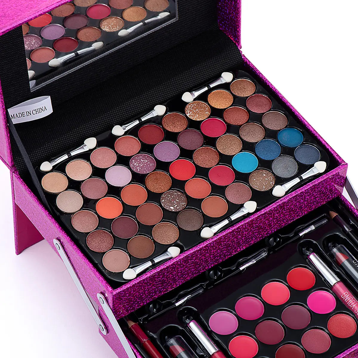 Elevate your look with luxurious eyeshadow palette and lipset set