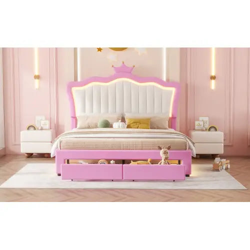 Led royalty bed frame