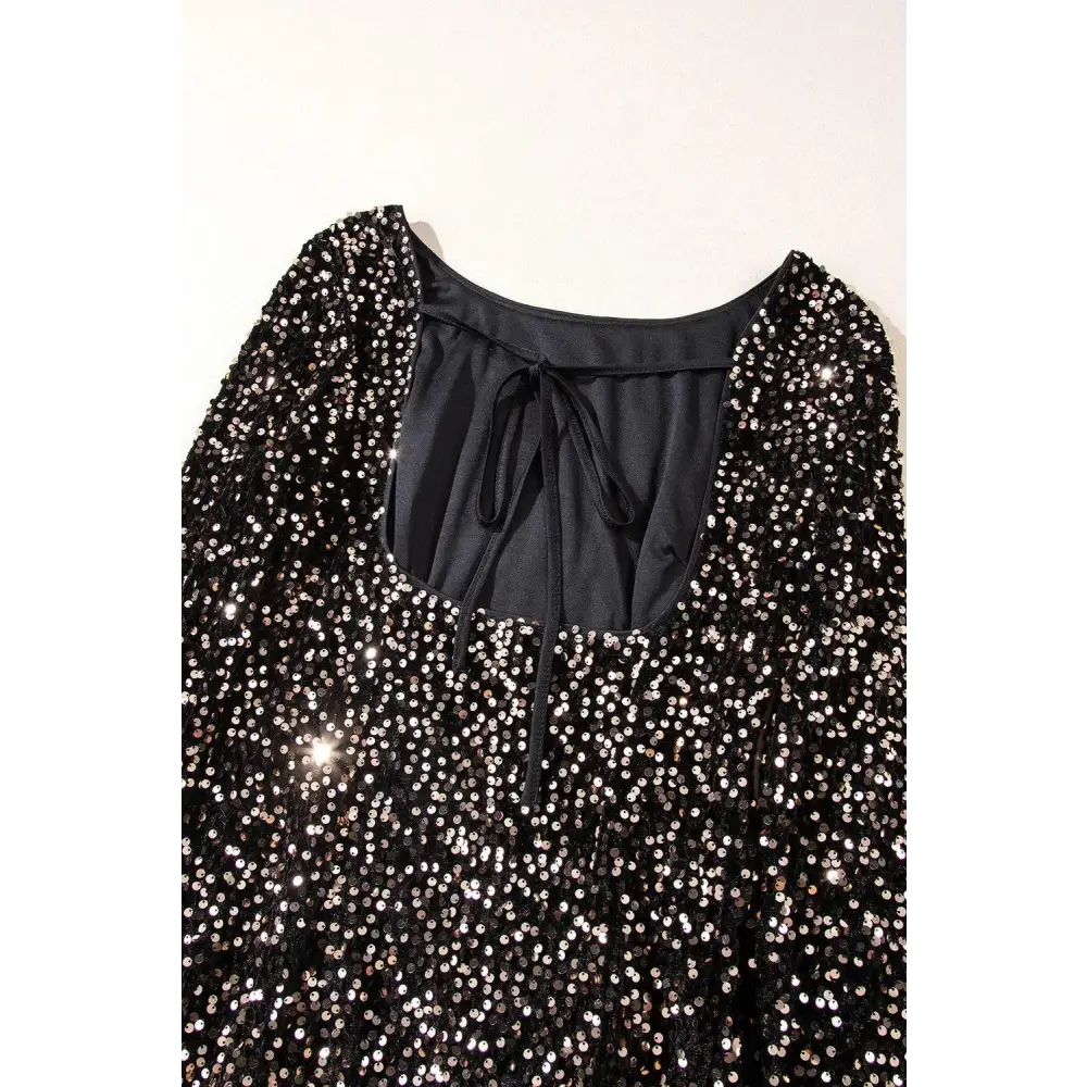 Embrace elegance with the backless sequin dress for luxury fashion enthusiasts $53.66 dazzling sequin embellishments