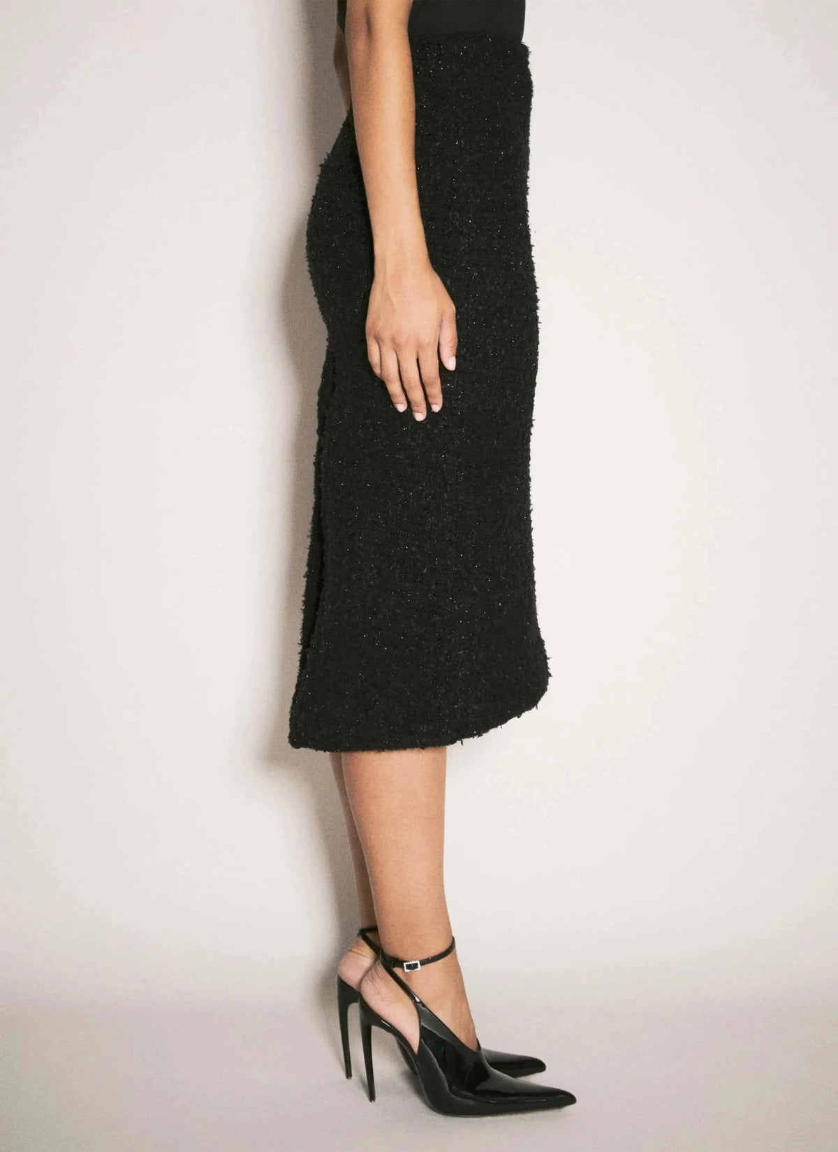 Balenciaga Women Boucle Midi Skirt