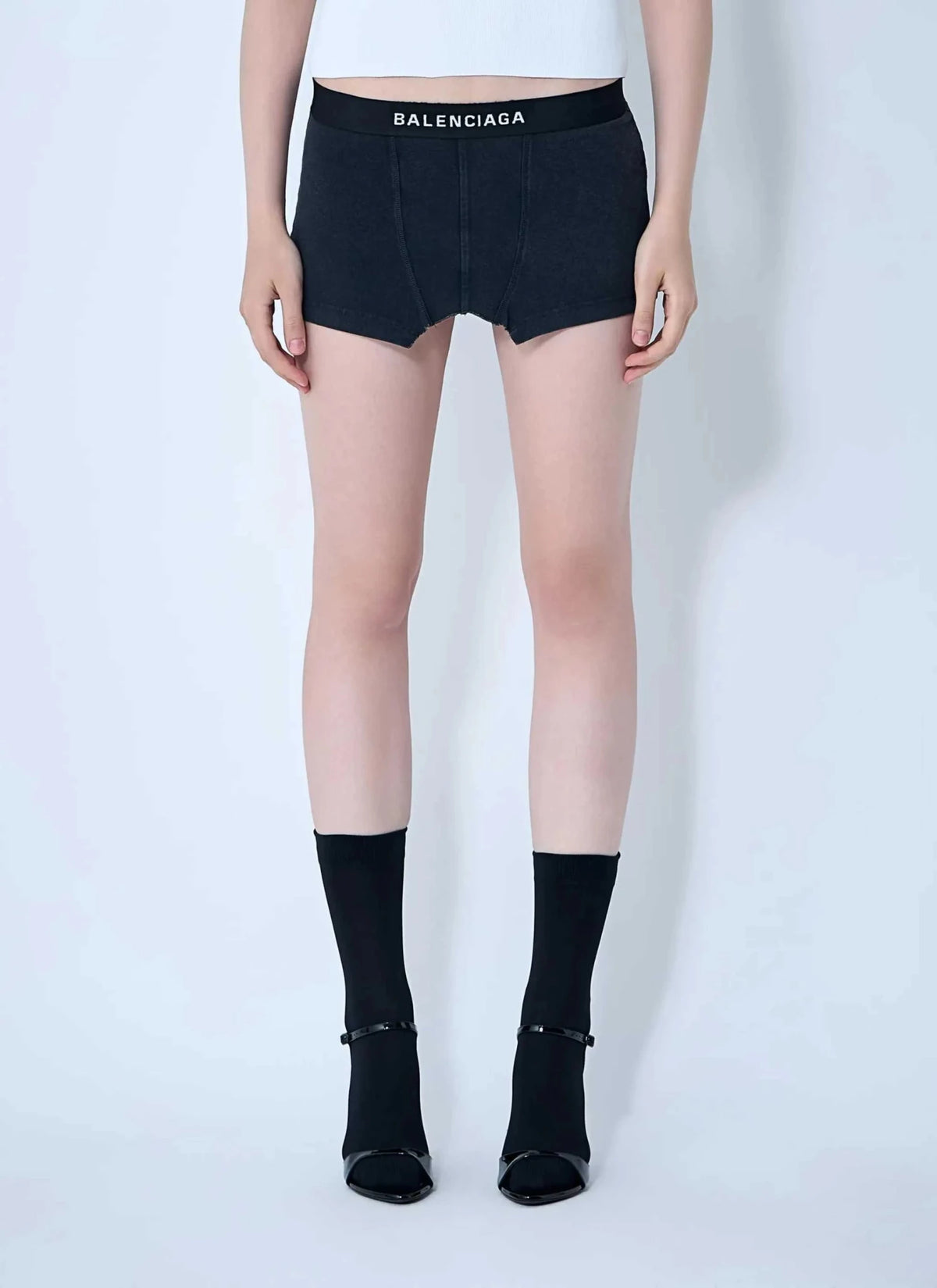 Balenciaga Women Cut-Off Brief Mini Skirt - Maven Couture IncBottoms / Skirts