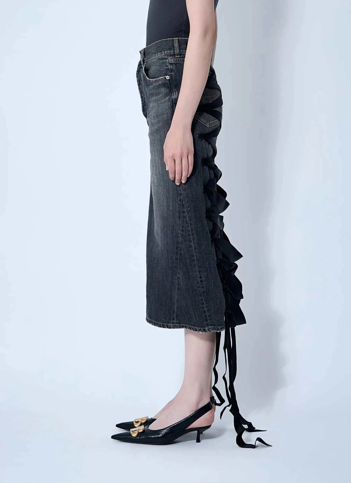 Balenciaga Women Lace-Up Skirt - Maven Couture IncBottoms / Skirts