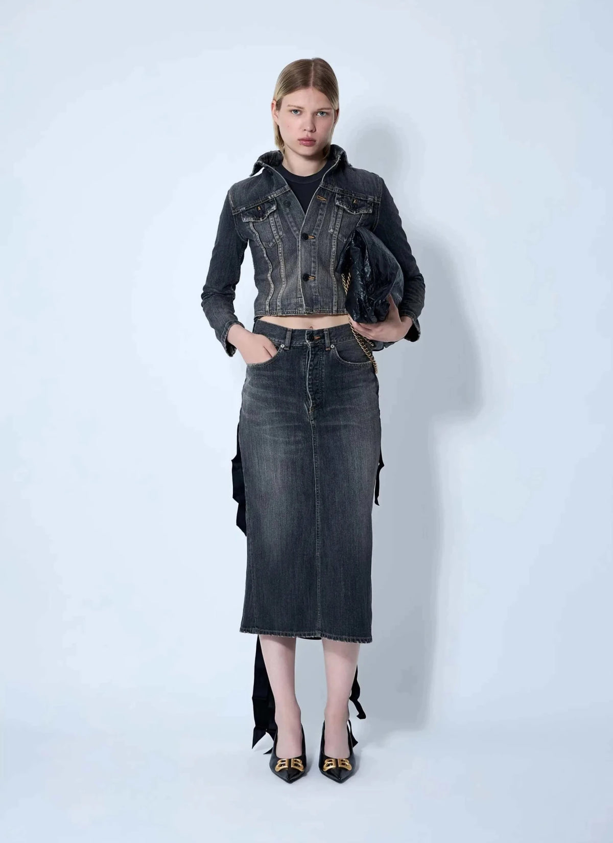 Balenciaga Women Lace-Up Skirt - Maven Couture IncBottoms / Skirts