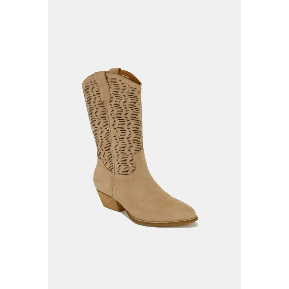 Elevate your look with beast fashion luxury suede block heel boots $20.99 experience the perfect blend of style