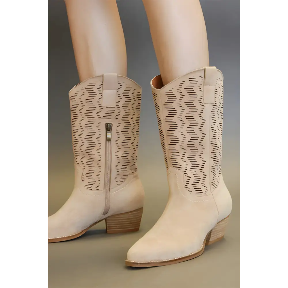 Elevate your look with beast fashion luxury suede block heel boots $20.99 experience the perfect blend of style