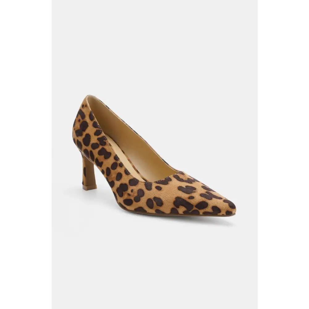 Elevate your look with luxury fashion for women in leopard point toe pumps $47.99 faux suede leopard point toe pumps