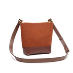 Betsy Bucket Bag | Rust Suede + Brown