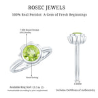 Bezel Set 1.2 Carat Peridot Engagement Ring for Women