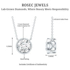 Bezel Set IGI Certified 2 Carat Lab Grown Diamond Solitaire Necklace