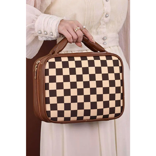 Elevate your style with the elegant pu leather checkered bag $41.69 pu leather transform your look with this stylish