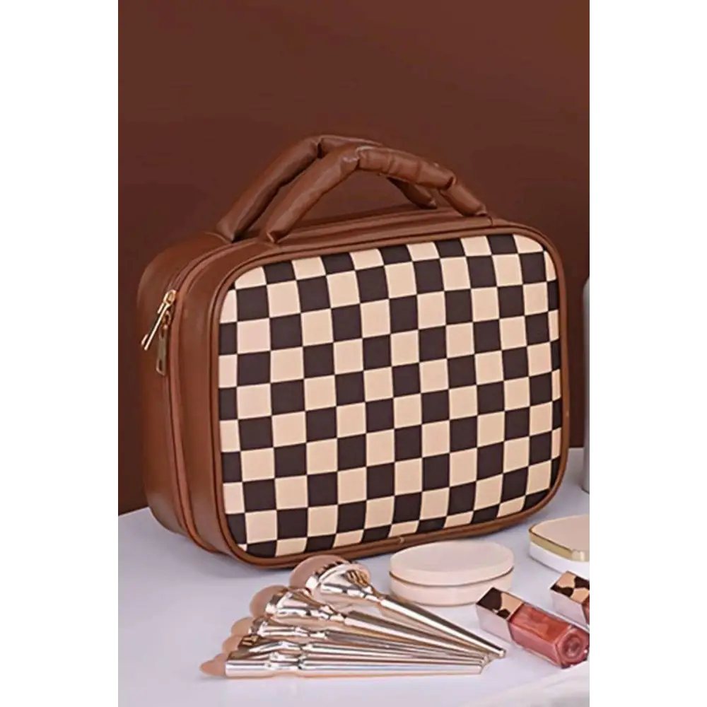 Elevate your style with the elegant pu leather checkered bag $41.69 pu leather transform your look with this stylish