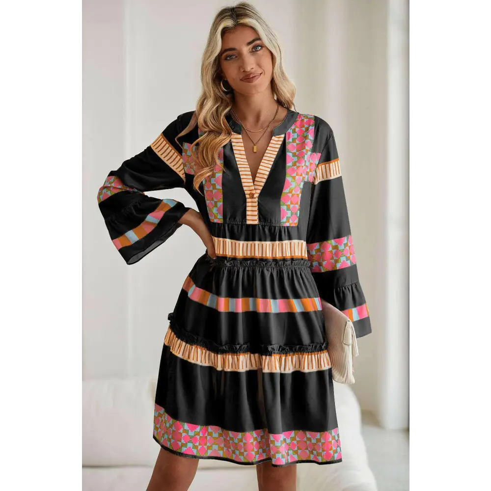 Boho charm mini dress elevates luxury fashion for women $58.97 100% polyester • this stunning mini dress showcases