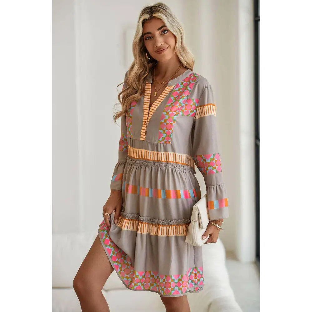 Boho charm mini dress elevates luxury fashion for women $58.97 100% polyester • this stunning mini dress showcases