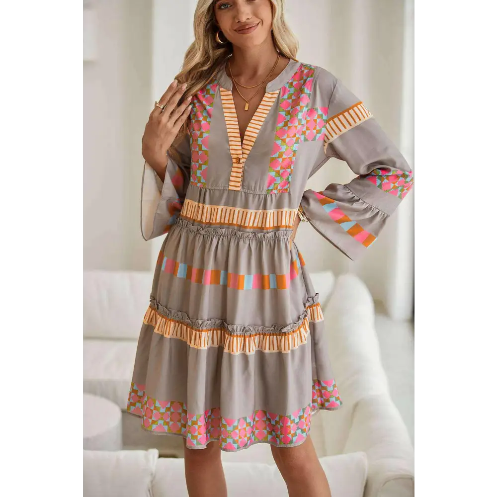 Boho charm mini dress elevates luxury fashion for women $58.97 100% polyester • this stunning mini dress showcases