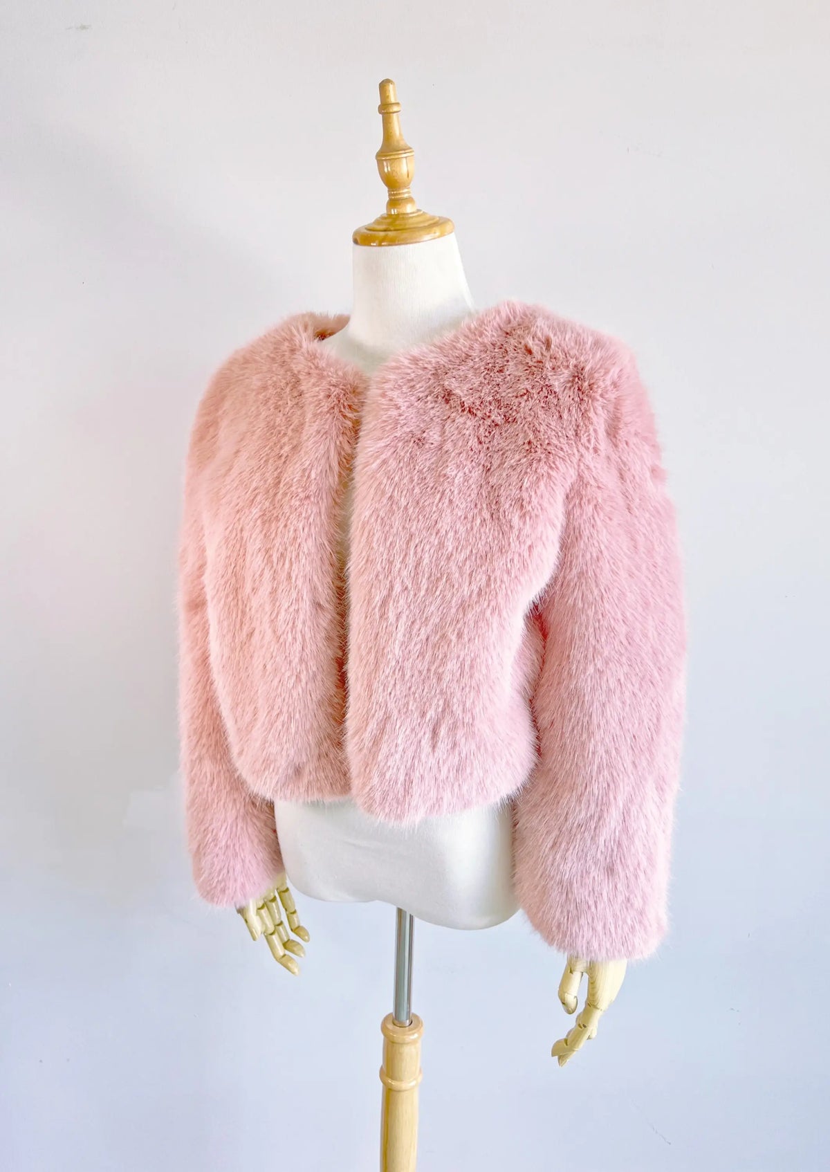 Black Faux Fur Bridal Jacket (Anna Blk07)