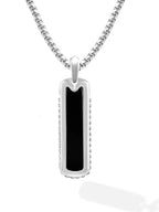 Black Onyx Column Pendant Necklace - Maven Couture IncColumn Pendant