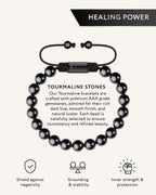 Black Tourmaline Beaded Bracelet - Bali - Maven Couture IncBeaded Bracelet