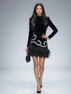 Black Velvet Mini Dress UPPER EAST SIDE: Prêt-à-Porter Line BYMANYC ® New York