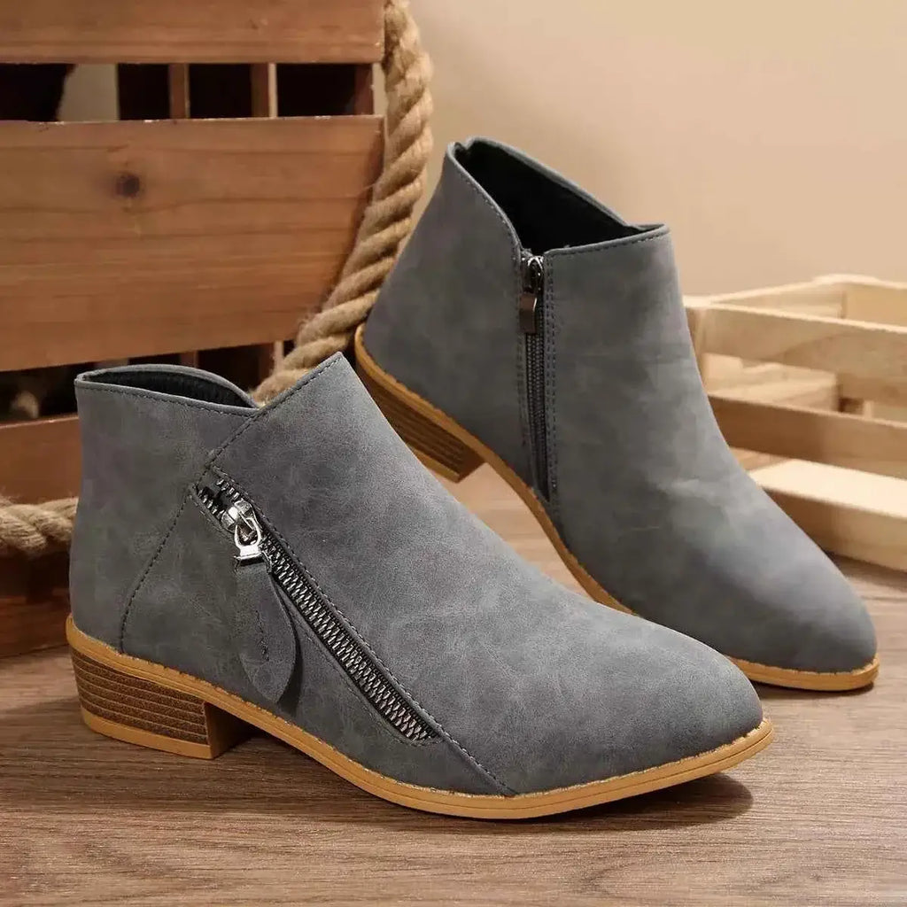 Block Heels Ankle Boots