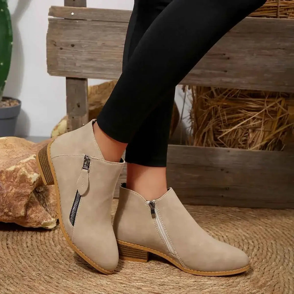 Block Heels Ankle Boots