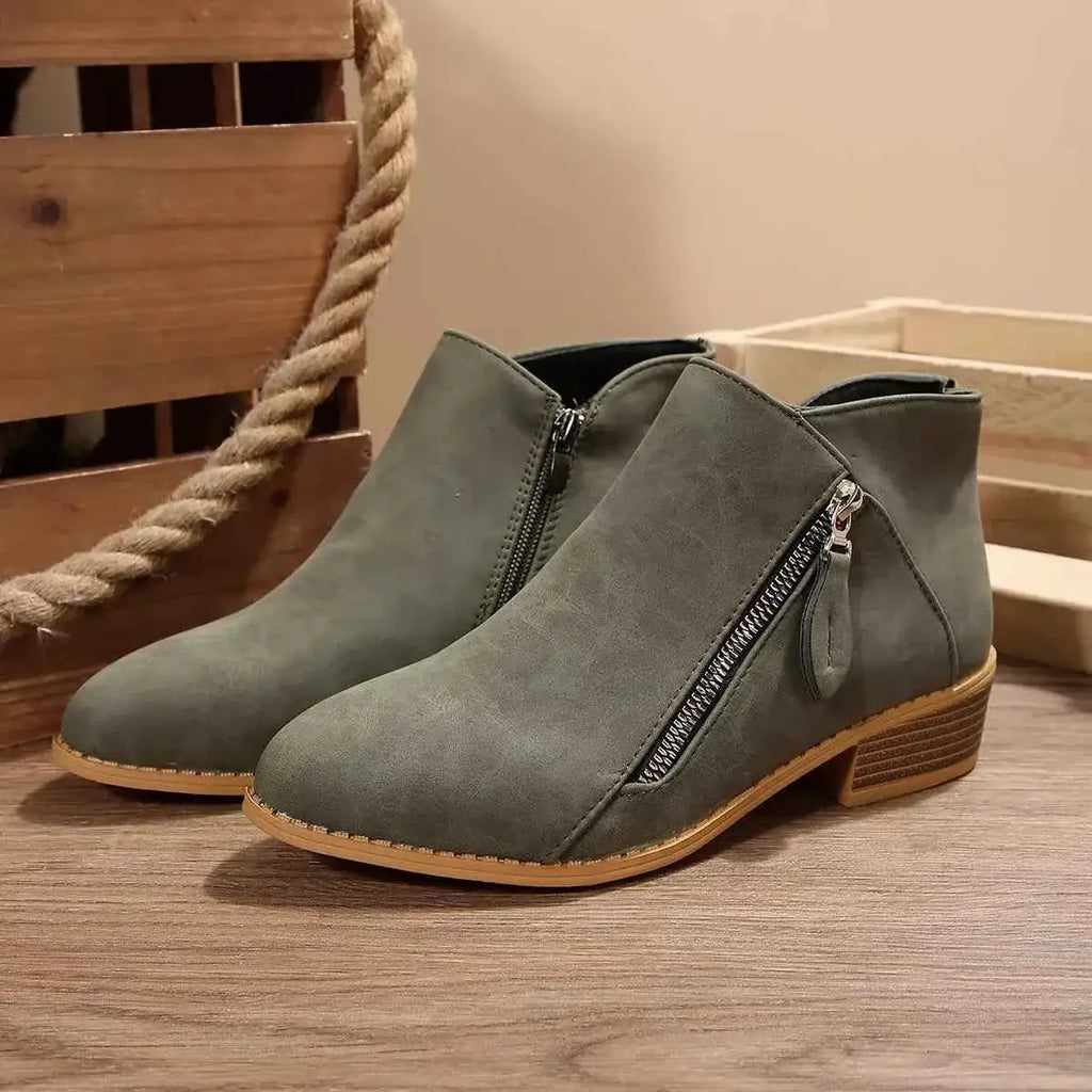Block Heels Ankle Boots