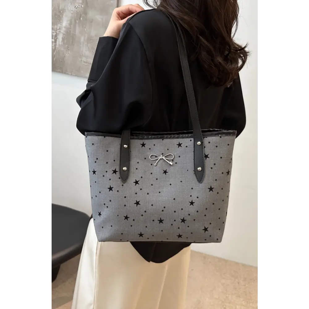 Elevate your style with the bow trim polyester tote bag in luxury fashion $18.99 bag large polyester imported elevate