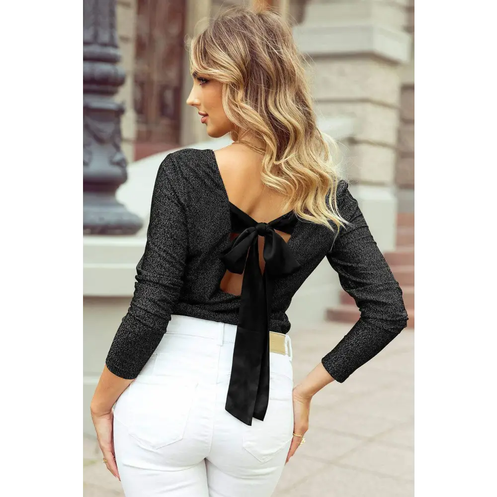 Elegant backless bow top elevates luxury fashion for women $31.12 immerse yourself in elegance with this exquisite bow