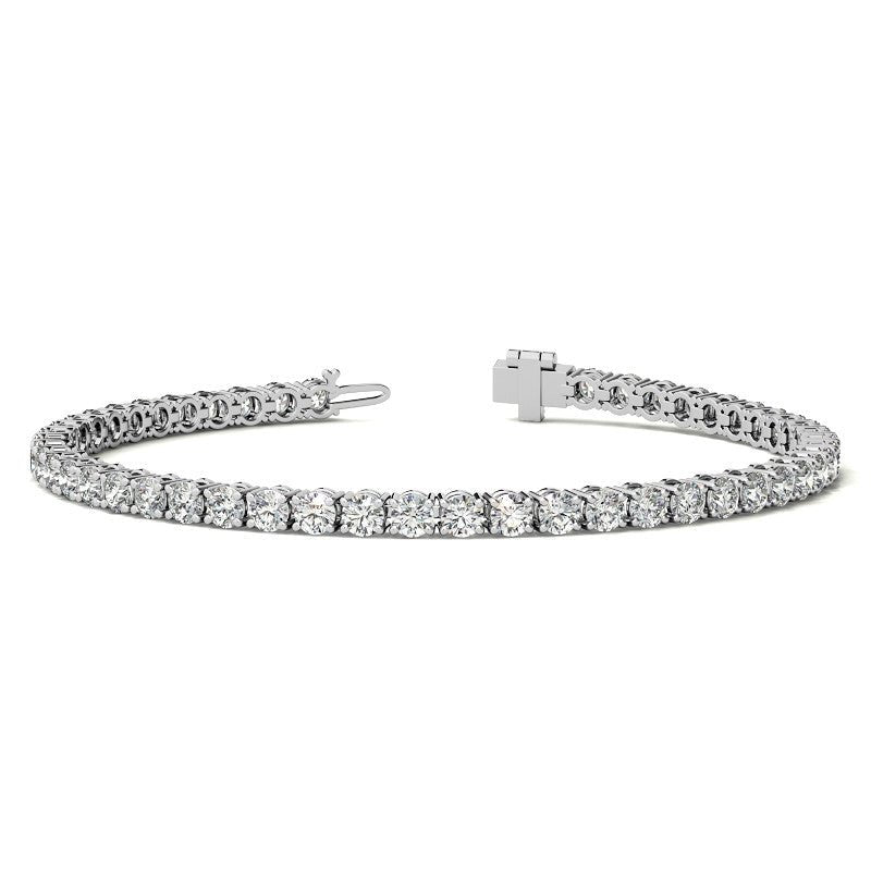 6.00 CTW AGI Certified Lab Grown Diamond Tennis Bracelet – 14K White Gold Overlay - Maven Couture IncBracelets