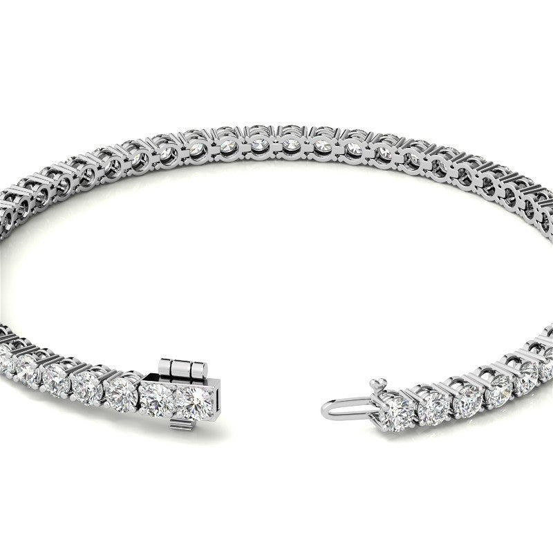 6.00 CTW AGI Certified Lab Grown Diamond Tennis Bracelet – 14K White Gold Overlay - Maven Couture IncBracelets
