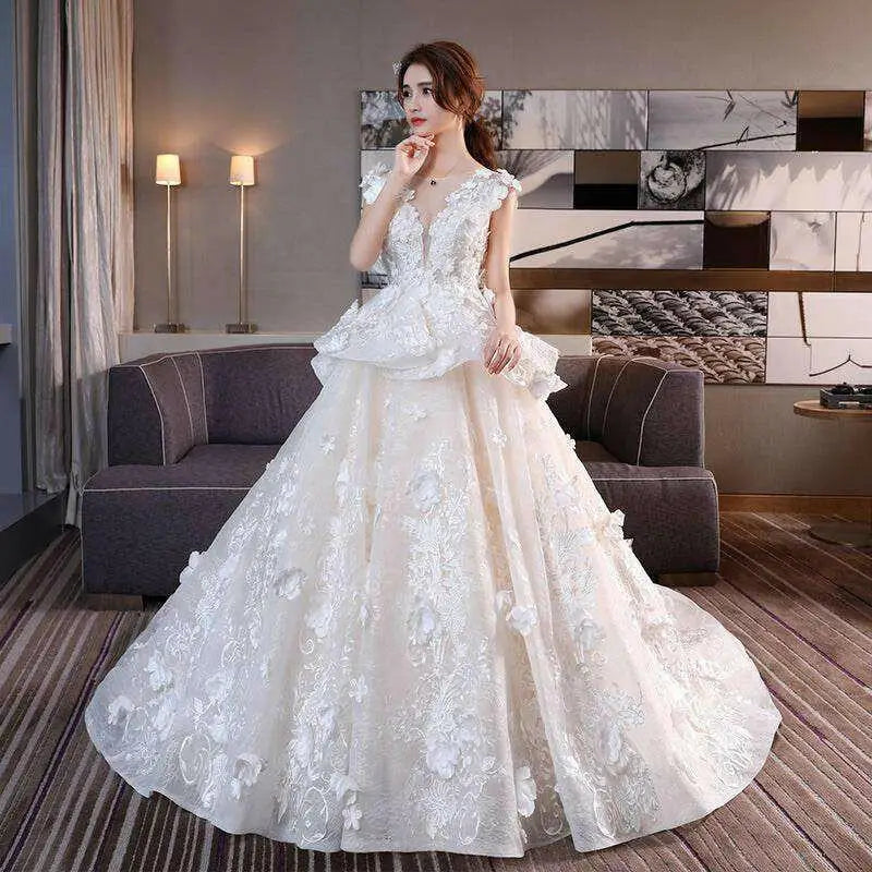 Timeless lace wedding dress in luxury fashion for women $210.99 fabric lace * url(#default#vml) / }o\ url(#default#vml)