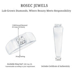 Brilliant Cut Lab Grown Diamond Engagement Ring for Men