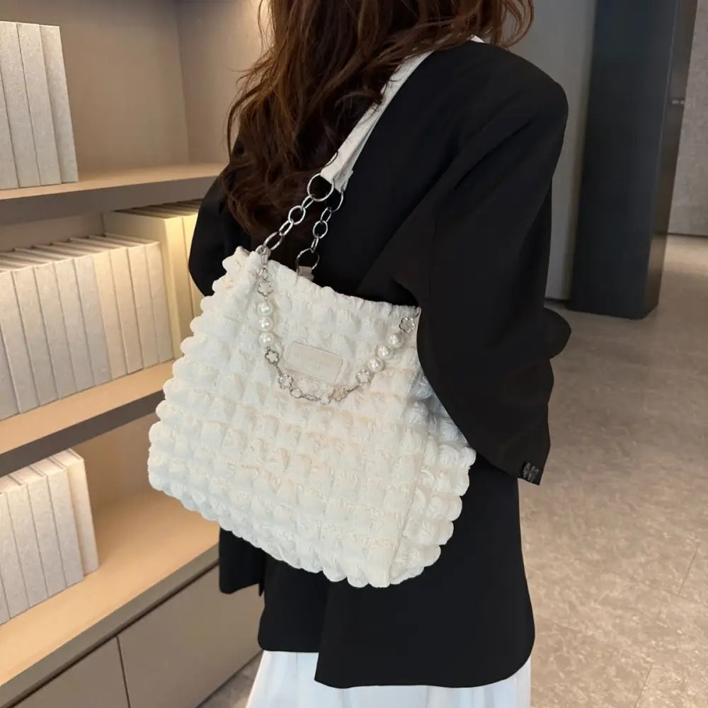 Bubble textured tote bag elevates luxury fashion for women effortlessly $20.99 bag medium polyester imported product