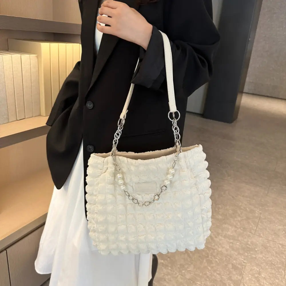 Bubble textured tote bag elevates luxury fashion for women effortlessly $20.99 bag medium polyester imported product