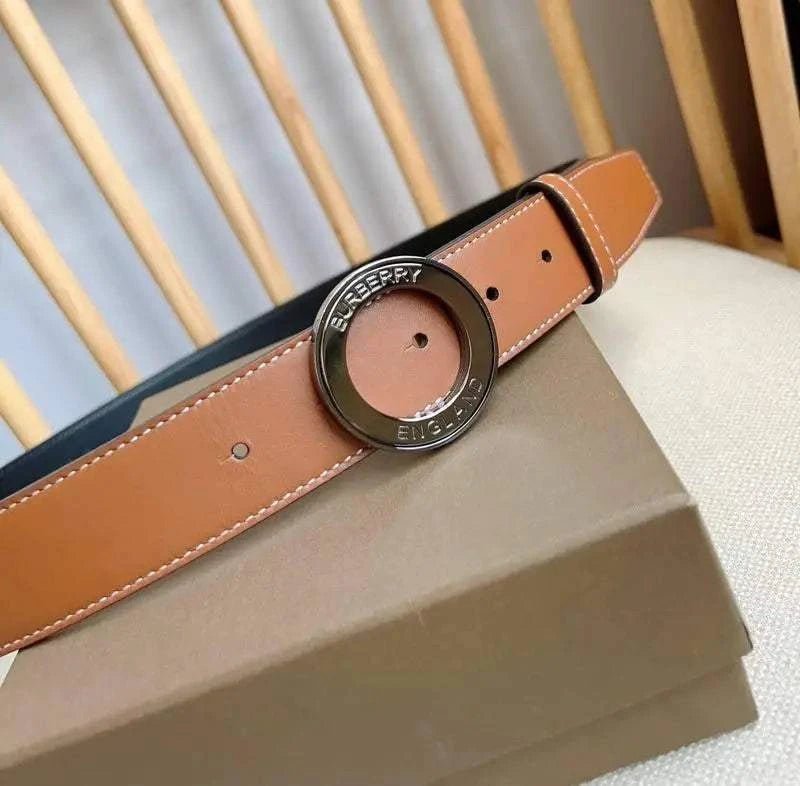 Burberry Leather Vintage Belt 'Brown' - Maven Couture Inc