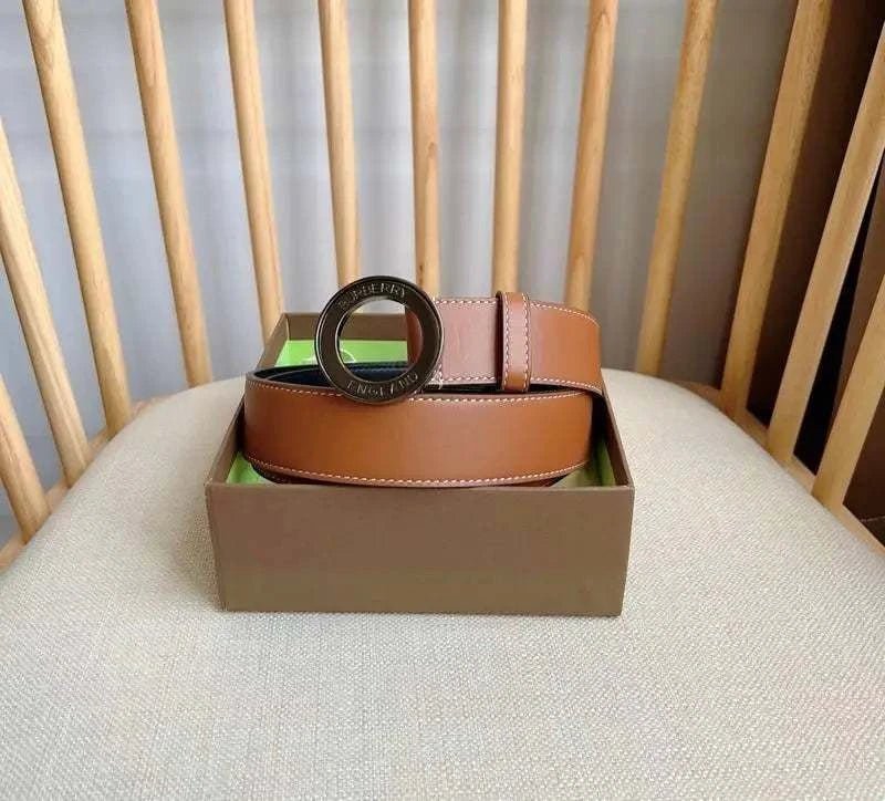 Burberry Leather Vintage Belt 'Brown' - Maven Couture Inc