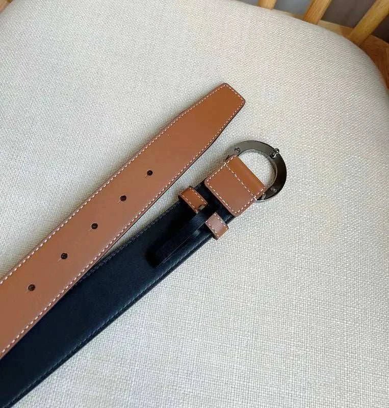 Burberry Leather Vintage Belt 'Brown' - Maven Couture Inc