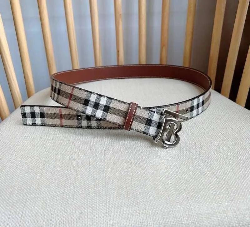 Burberry TB Belt E-Canvas & Leather Vintage - Maven Couture Inc