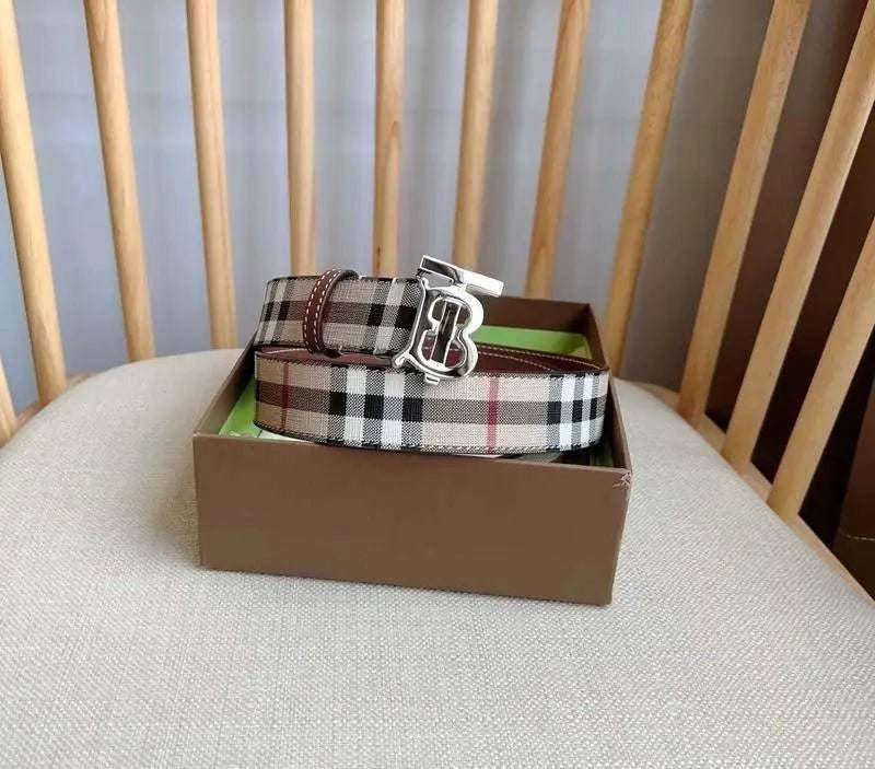 Burberry TB Belt E-Canvas & Leather Vintage - Maven Couture Inc