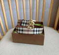 Burberry TB Belt: E-Canvas & Leather Vintage Check Monogram Buckle - Maven Couture IncAccessories > Belts > Fashion Belts