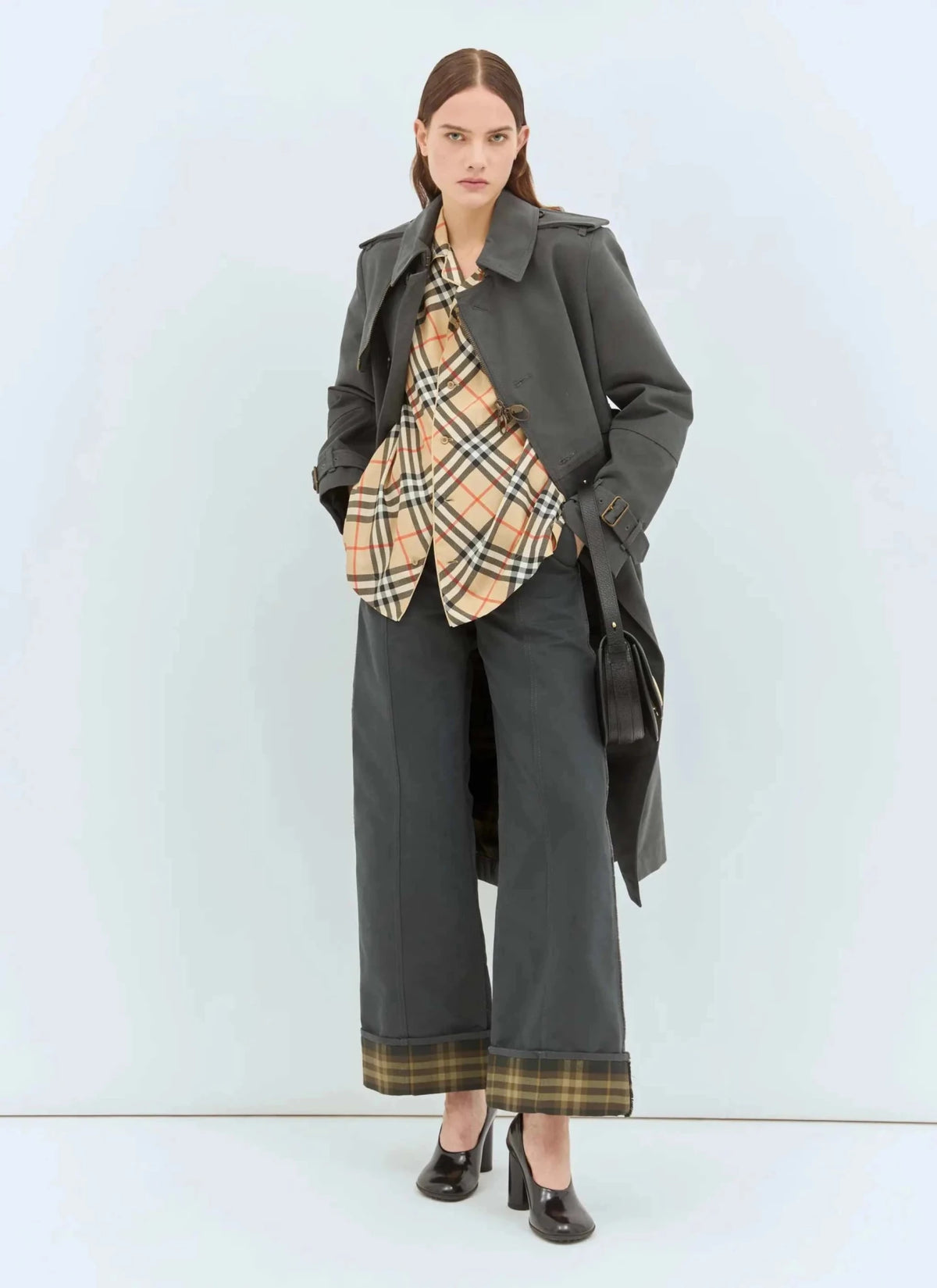 Burberry Women Check Silk Pyjama Shirt
