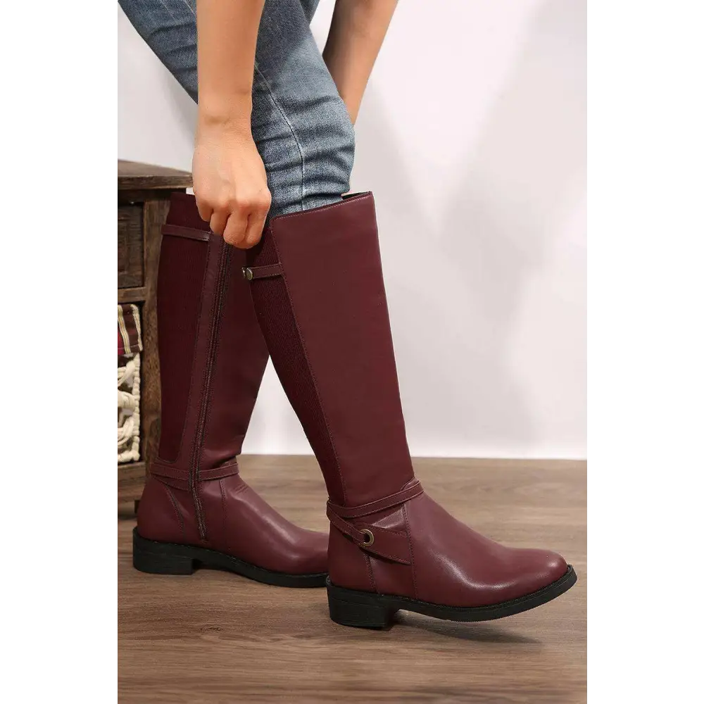 Elevate your style with timeless knee-high luxury fashion boots $66.28 100% polyester + 100% tpr elevate your style