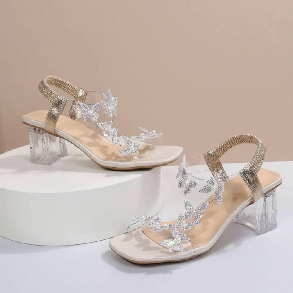 Elevate luxury fashion for women with butterfly detail mid heel sandals $36 heel mid heels - perfect for adding a touch