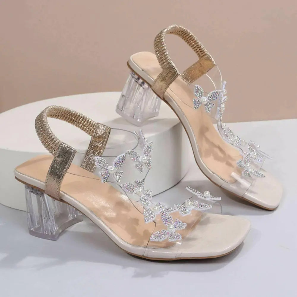 Elevate luxury fashion for women with butterfly detail mid heel sandals $36 heel mid heels - perfect for adding a touch