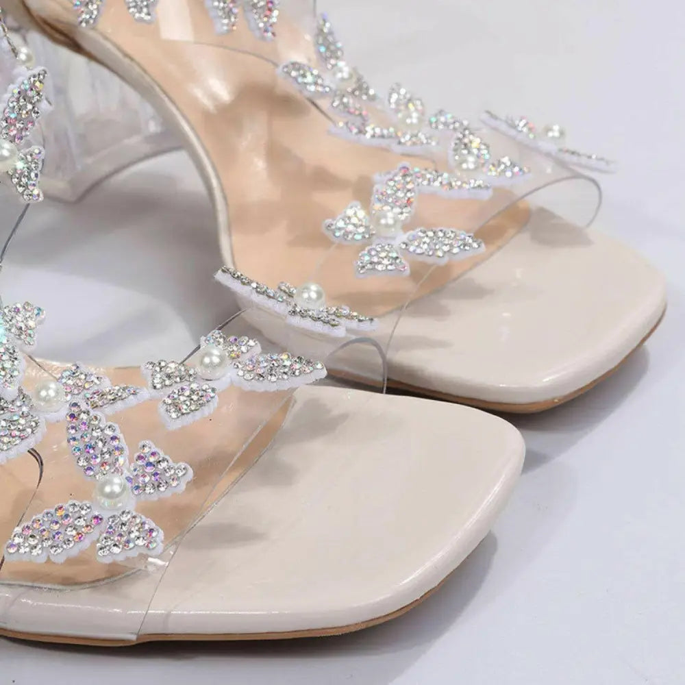 Elevate luxury fashion for women with butterfly detail mid heel sandals $36 heel mid heels - perfect for adding a touch