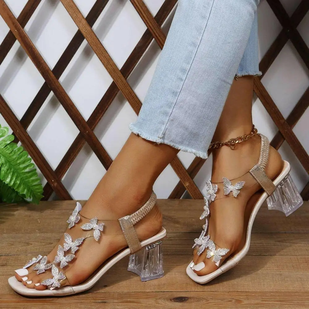 Elevate luxury fashion for women with butterfly detail mid heel sandals $36 heel mid heels - perfect for adding a touch