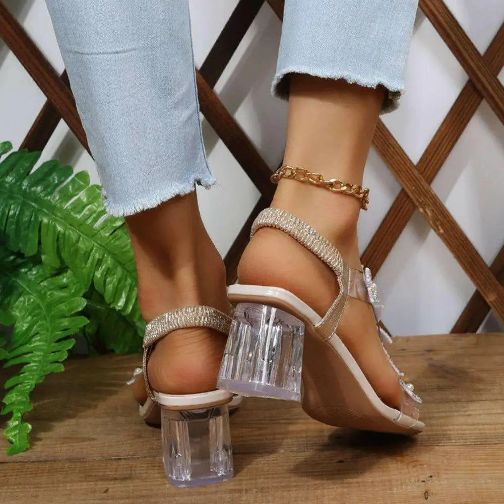 Elevate luxury fashion for women with butterfly detail mid heel sandals $36 heel mid heels - perfect for adding a touch