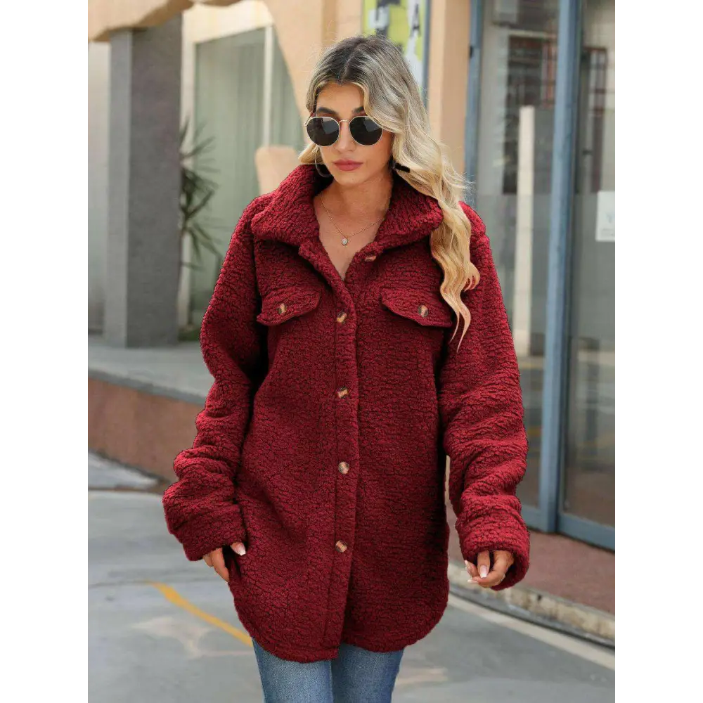 Elevate your wardrobe with the elegant collared coat for luxury fashion $29 buttoned for a sophisticated touch