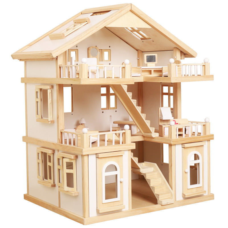 Wooden dollhouse for pretend play — product image 7